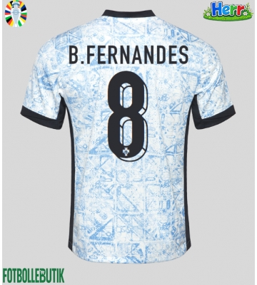 Portugal Bruno Fernandes #8 Bortatröja EM 2024 Kortärmad